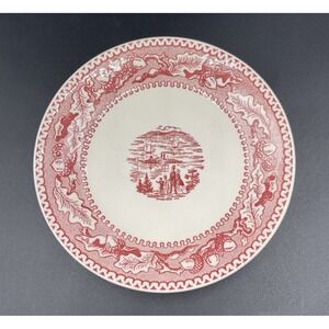 Vintage  Saucer 1965 Memory Lane Red Transferware Royal Ironstone  5.5"